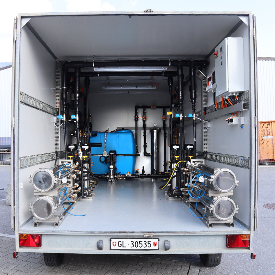 Mobile Befüllung von Grossanlagen mit VE-Wasser vor Ort durch Aqua Mobil System
