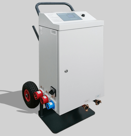 Mobile Elektroheizung zur temporären Beheizung von Heizungsanlagen und Baustellen